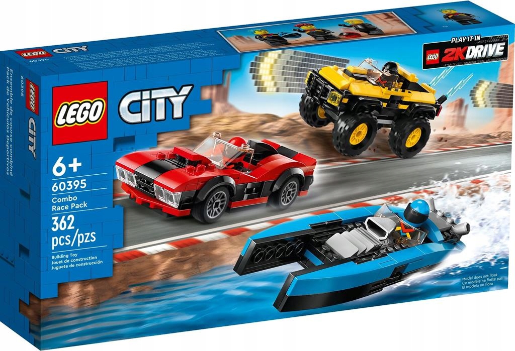 KLOCKI LEGO CITY 60395 WIELKI ZESTAW WYŚCIGOWY
