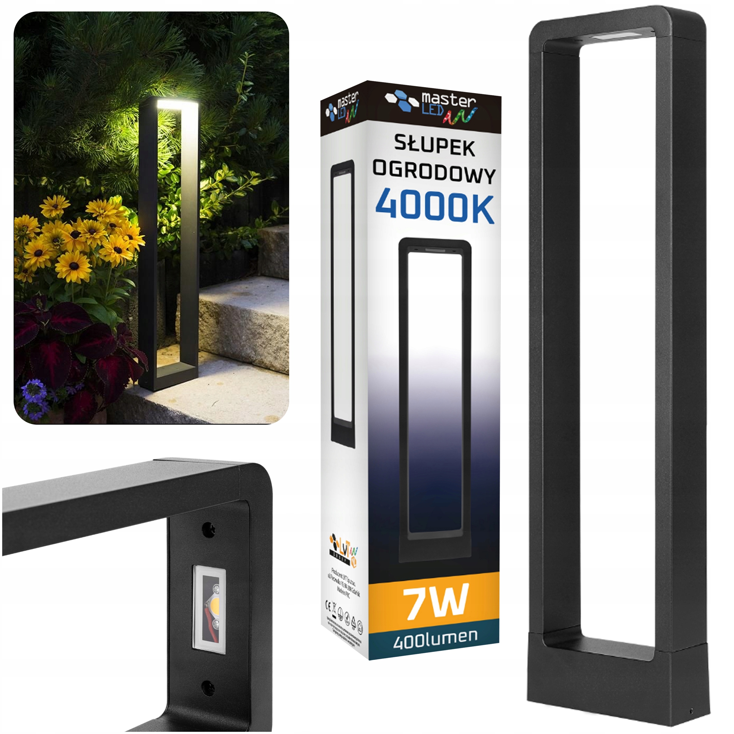 Lampa Led Ogrodowa Zewnętrzna Rio 7W 80CM Stojąca Antracyt