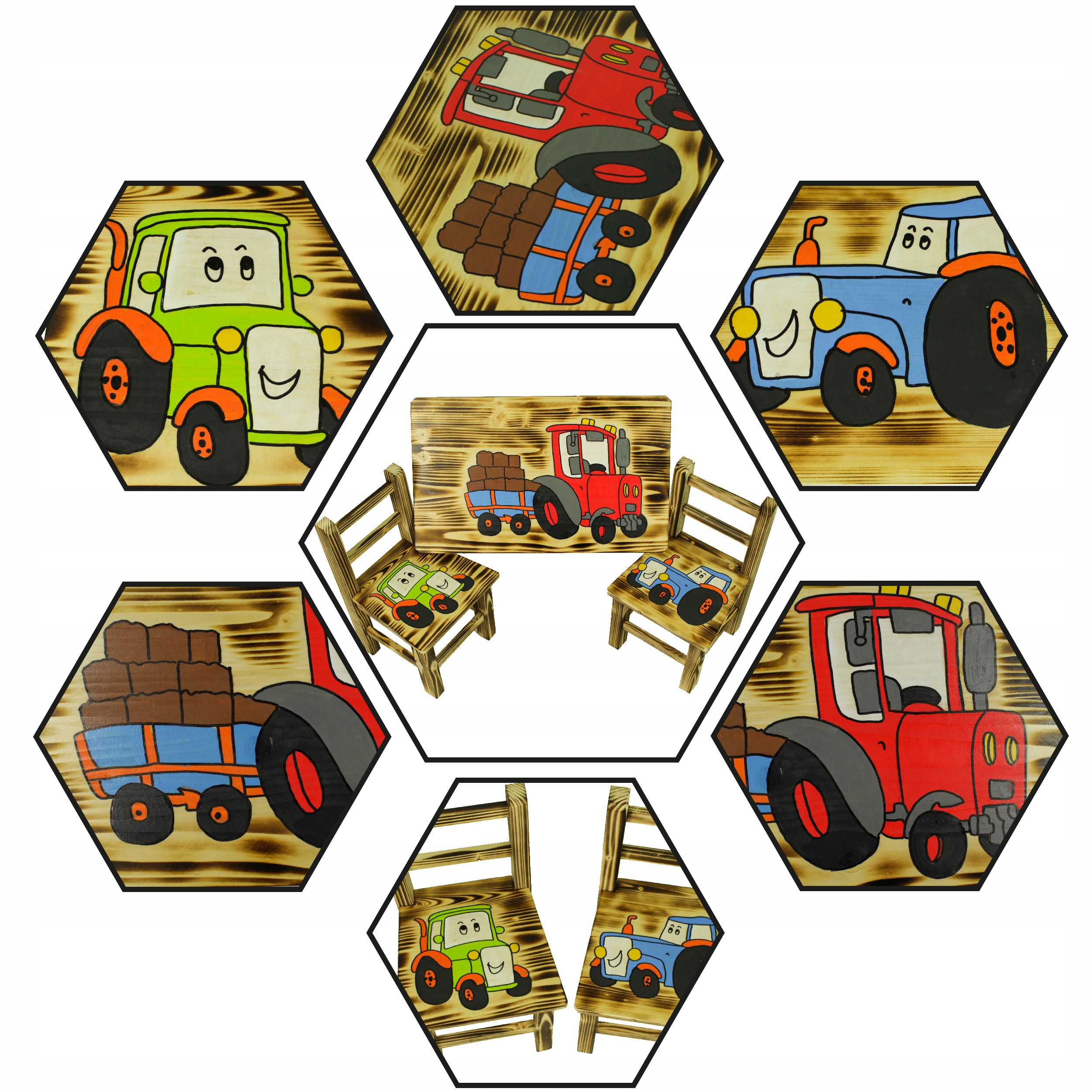 ZESTAW STÓŁ STOLIK BIURKO KRZESŁA KRZESEŁKA DLA DZIECI Z DREWNA DO POKOJU Kod producenta styldrev