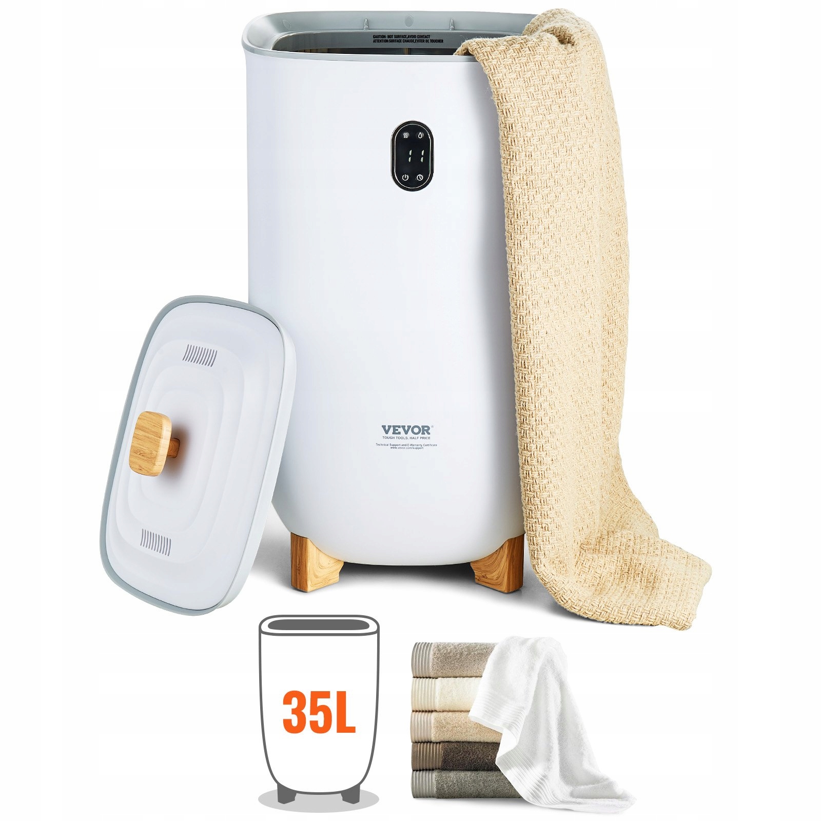 Ohřívač ručníků Led obrazovka 35 l časovač