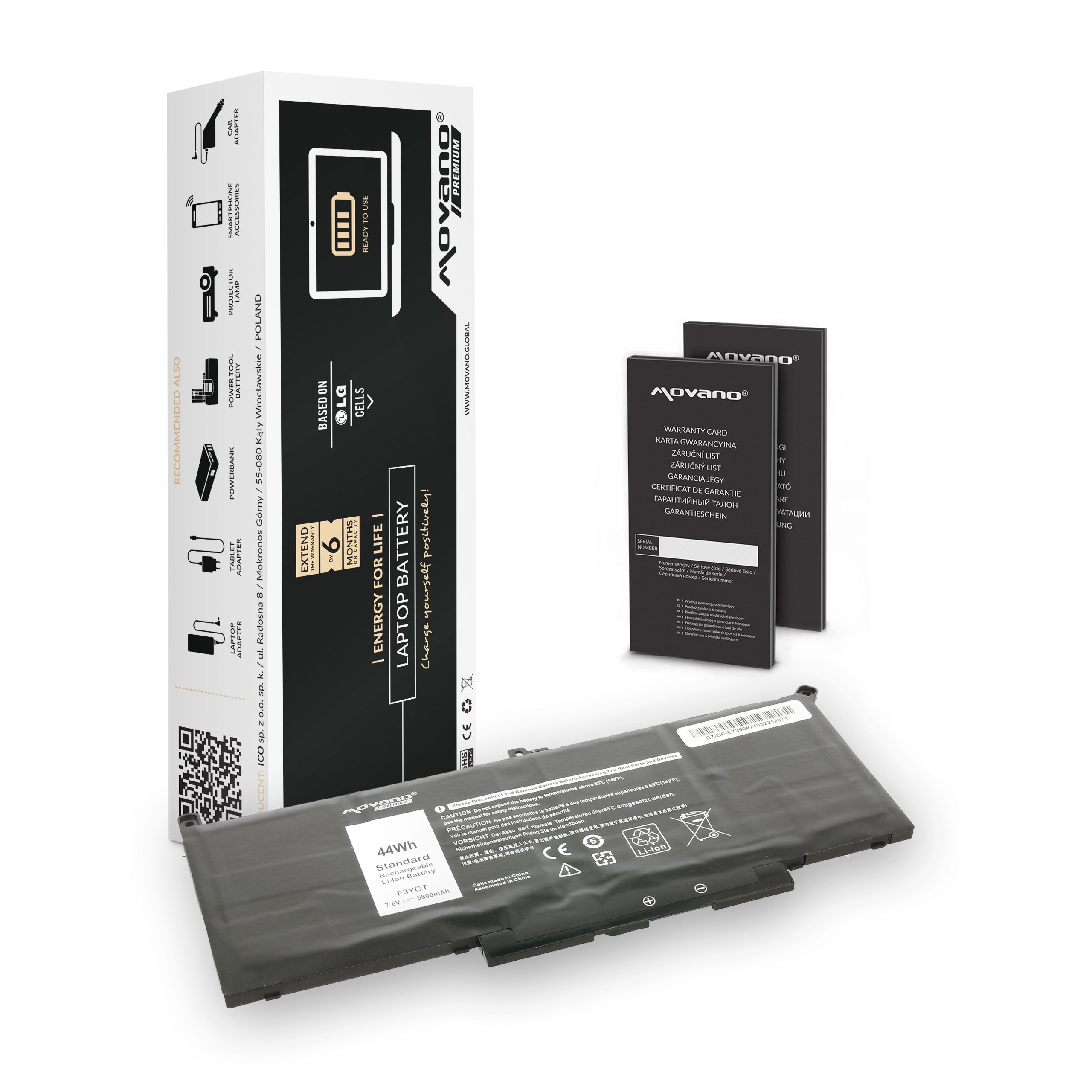 Batéria Movano Premium pre Dell Latitude 7390, 7490