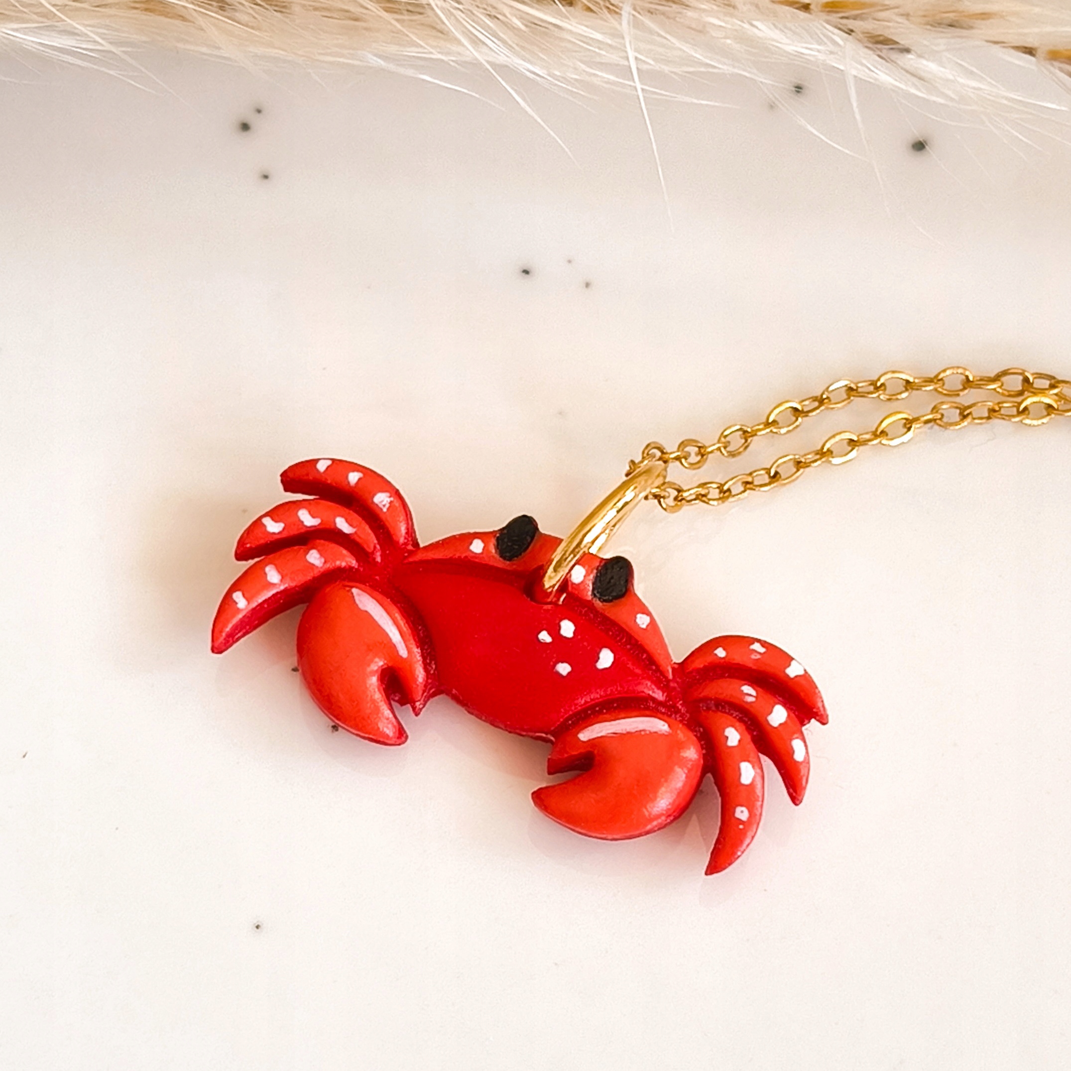 Náhrdelník krab, přívěsek ve tvaru kraba, amulet s krabem, dárek, boho