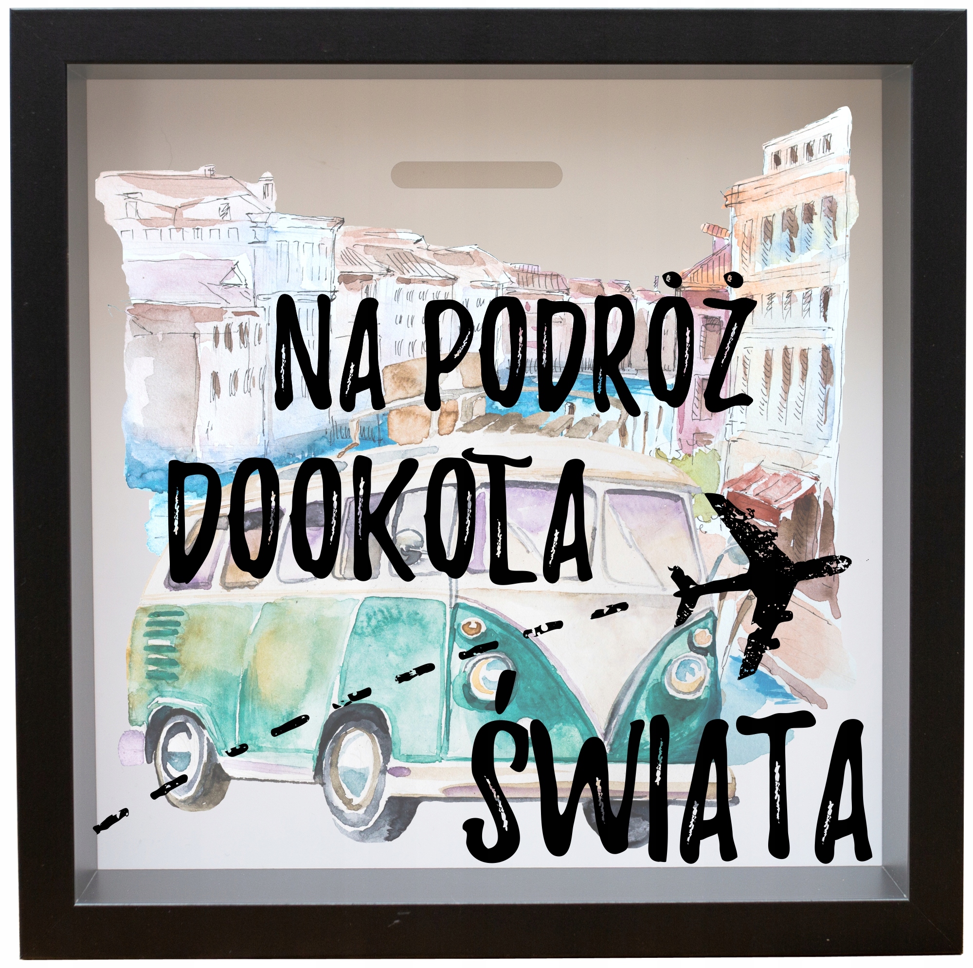 

Skarbonka Ramka na Podróż dookoła świata Duża