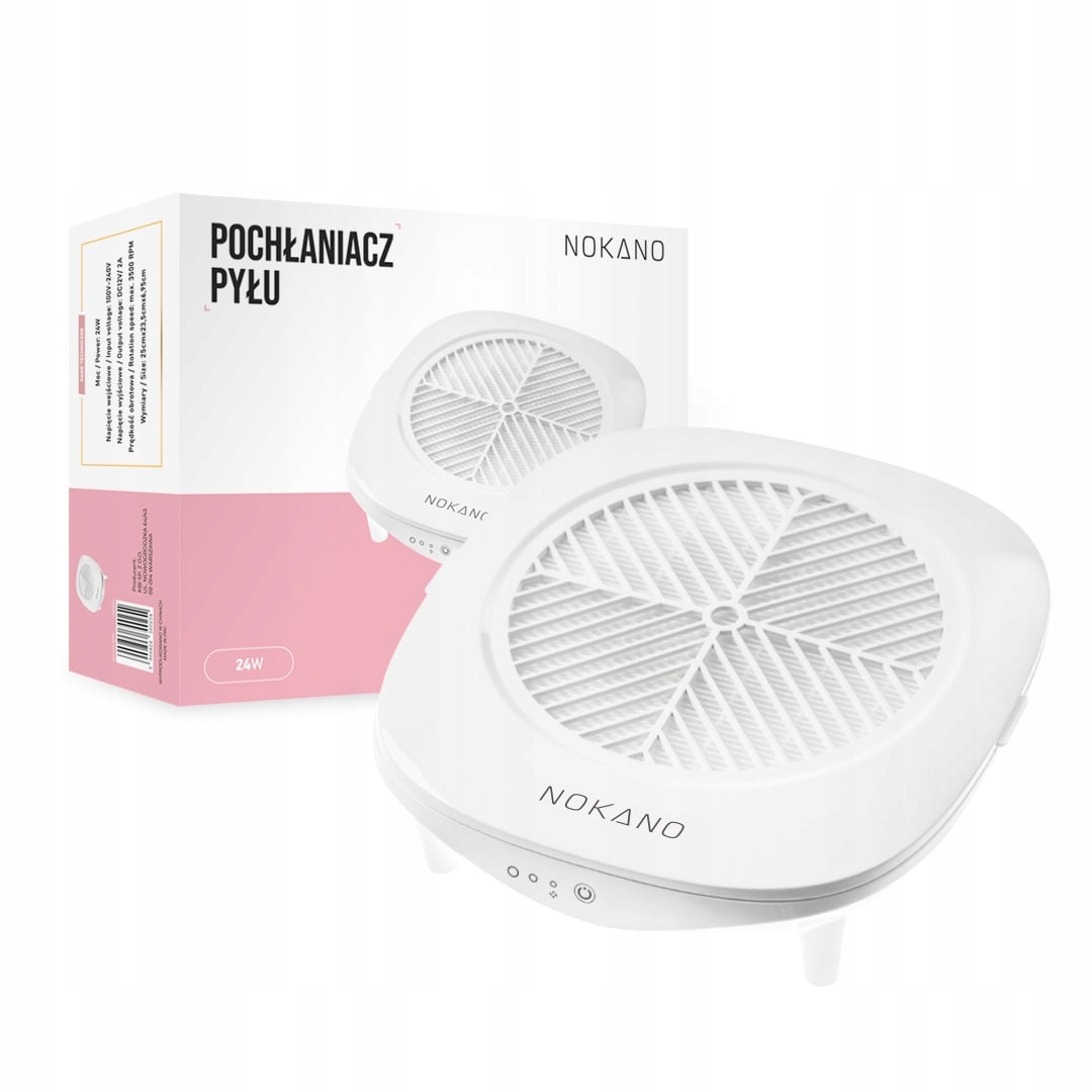 Pochłaniacz Pyłu Do Paznokci Nokano Basic Pure Kompaktowy Kasetowy 24W