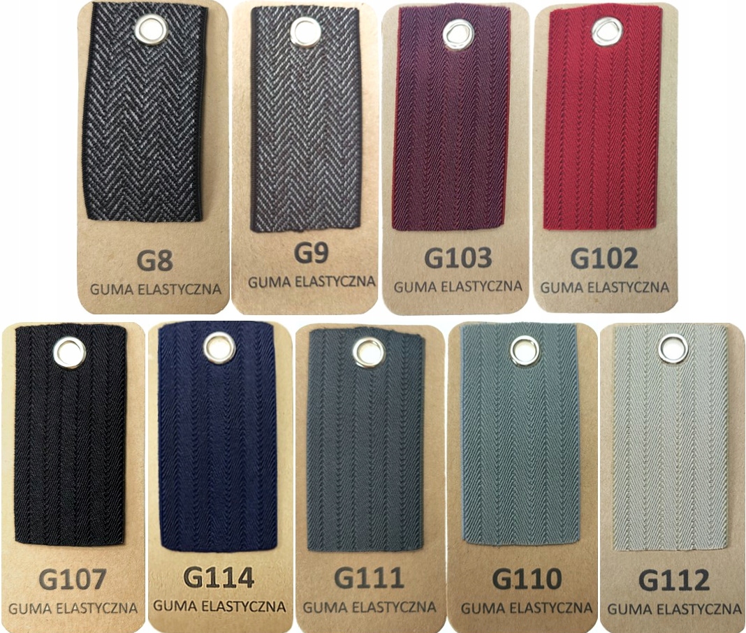 Szelki na guziki 2w1 GUMA JODEŁKA BRĄZY do spodni Wzór dominujący jodełka