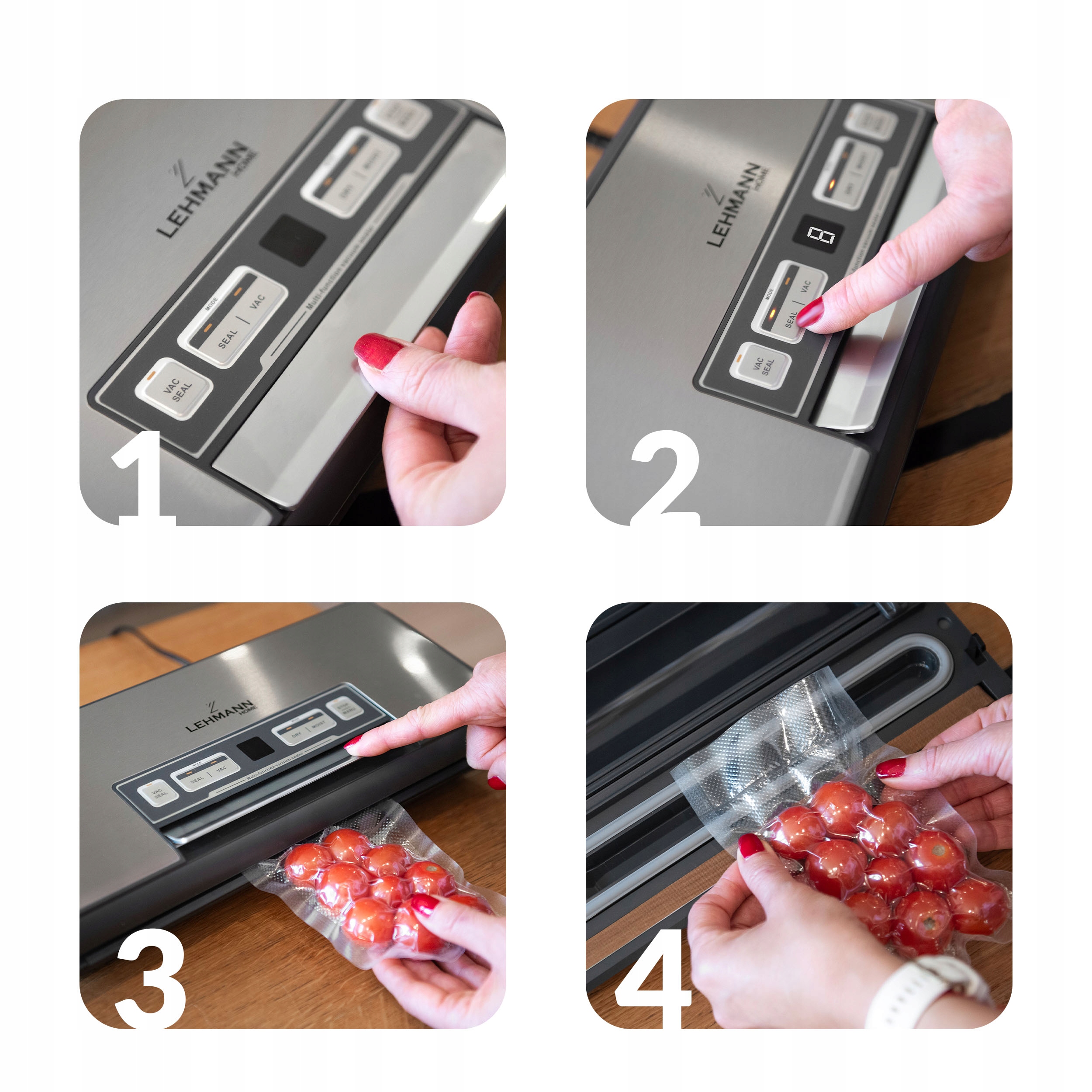 ZGRZEWARKA PRÓŻNIOWA DO ŻYWNOŚCI PAKOWARKA AUTOMATYCZNA DO JEDZENIA LEHMANN Kolor dominujący srebrny/szary