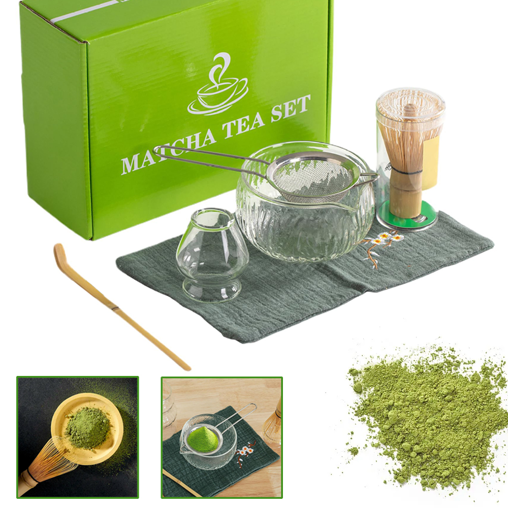 7SZT Zestaw Do Herbaty Matcha Ręcznie Zestaw Startowy Do Do Mielonej Matchy