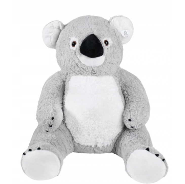 DUŻY WIELKI MIŚ PLUSZOWY KOALA SZARA PLUSZAK MASKOTKA PRZYTULANKA 220cm