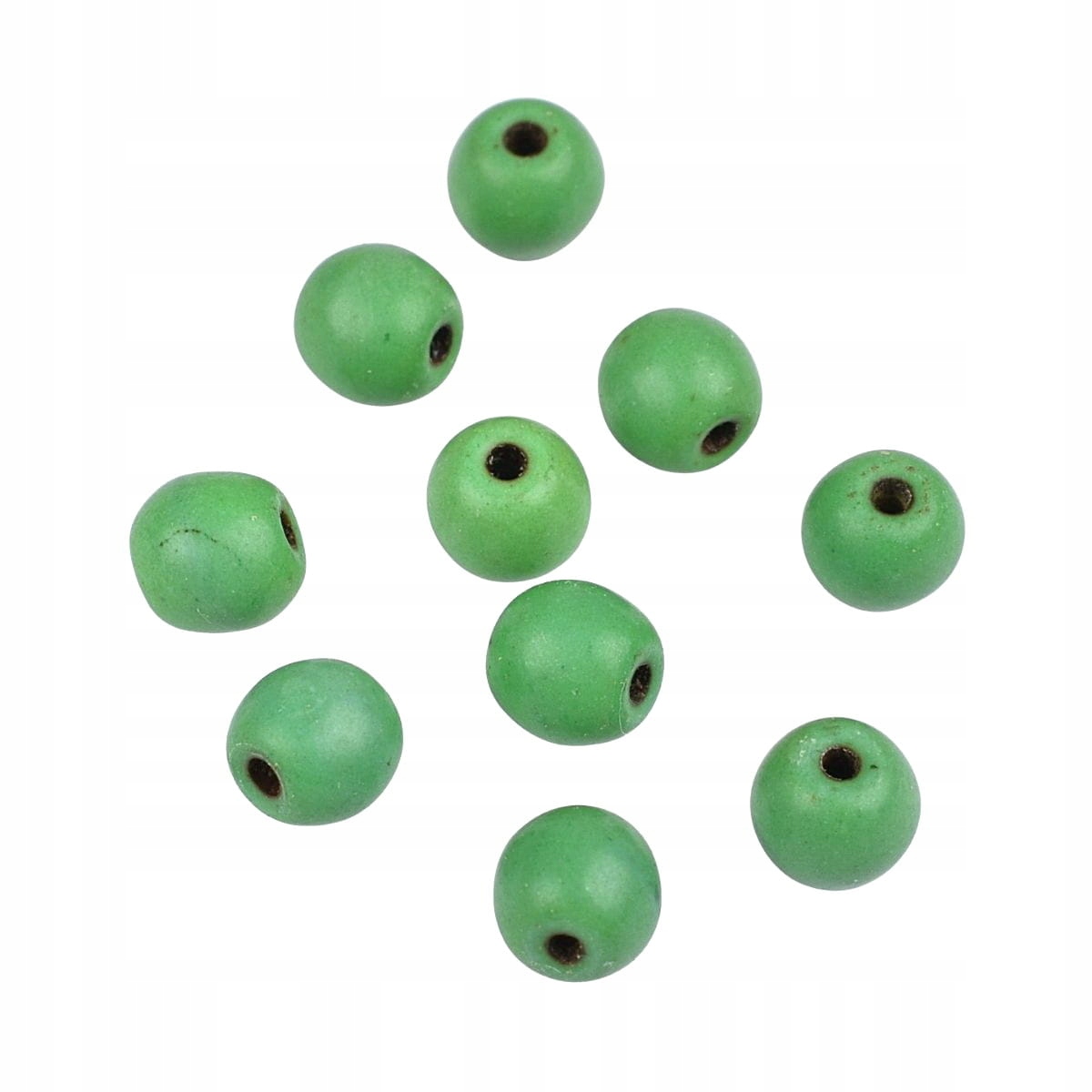 HOW194 Koraliki howlit kule 6mm 10szt zielone