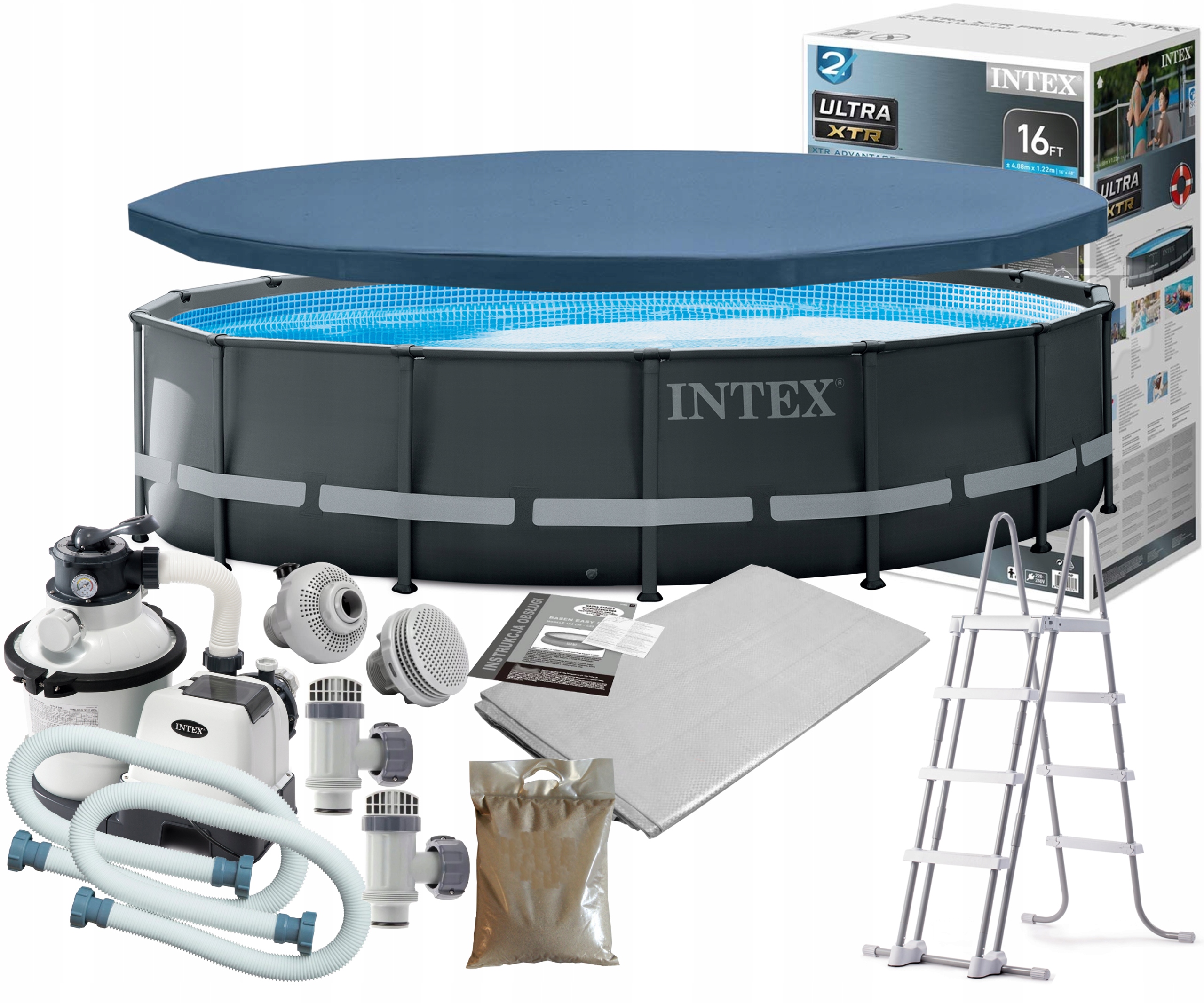 

Basen Ogrodowy Stelażowy 26326 Intex 9w1 488x122