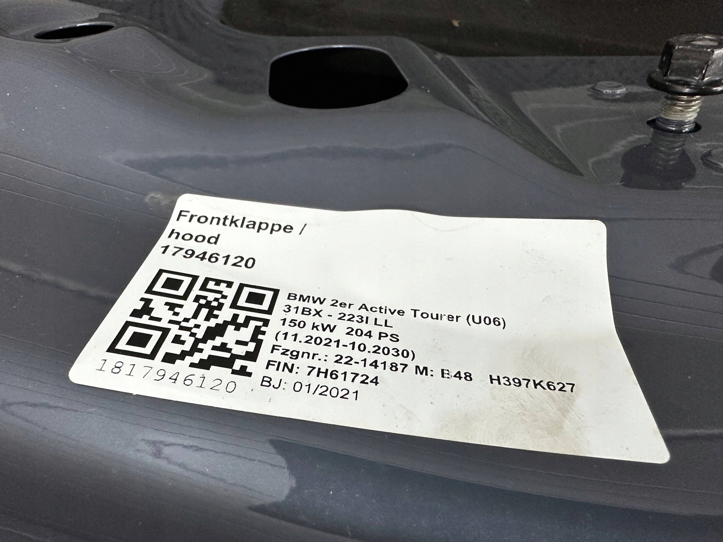 cofano Anteriore BMW 2 Active Tourer U06