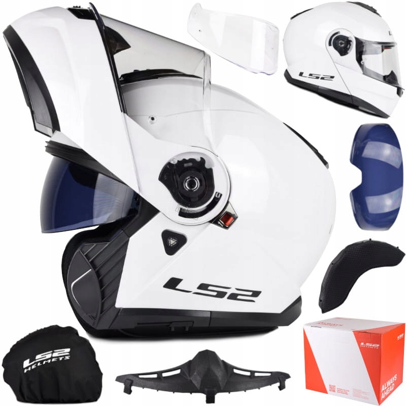 Motocyklová prilba LS2 Strobe II White Čeľusťová prilba Štvorkolka Enduro FF908