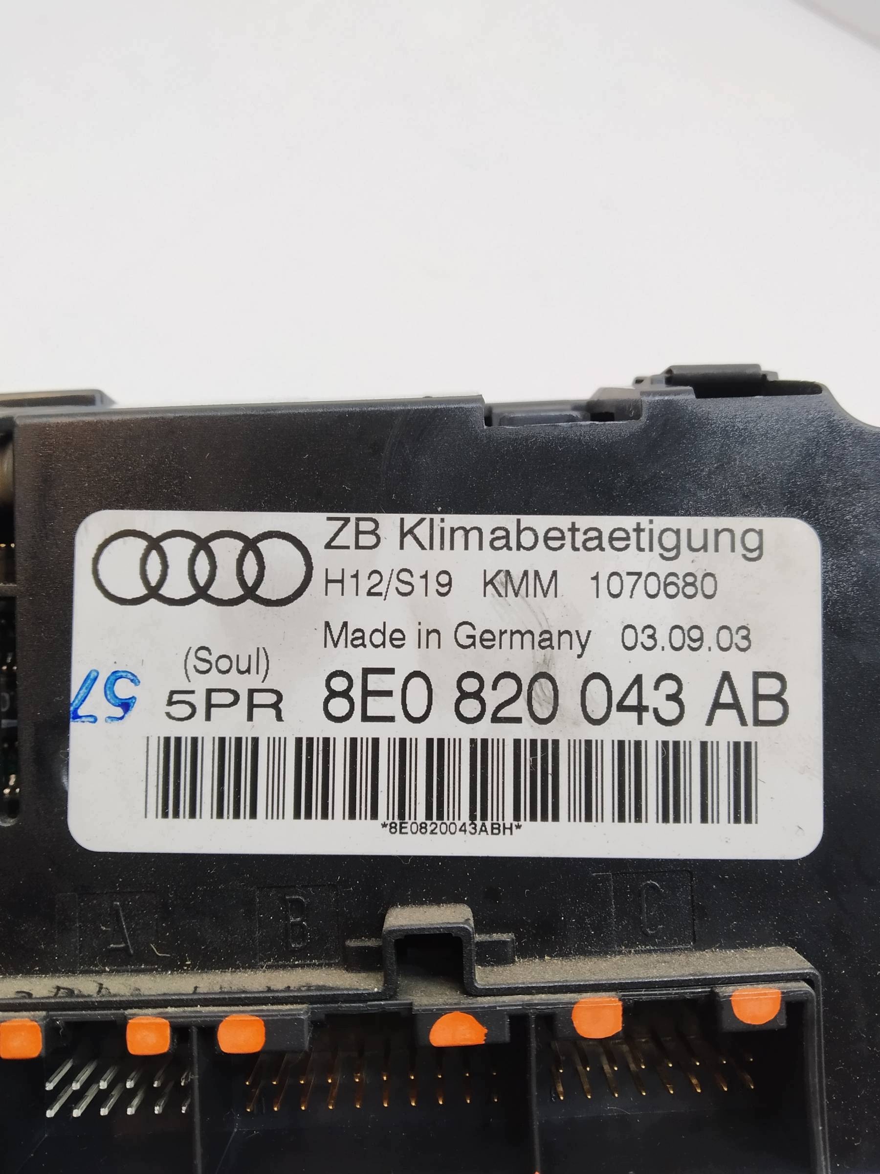 PANEL alimentation d'air 8E0820043AB Audi A4 II (2000-2006) B6