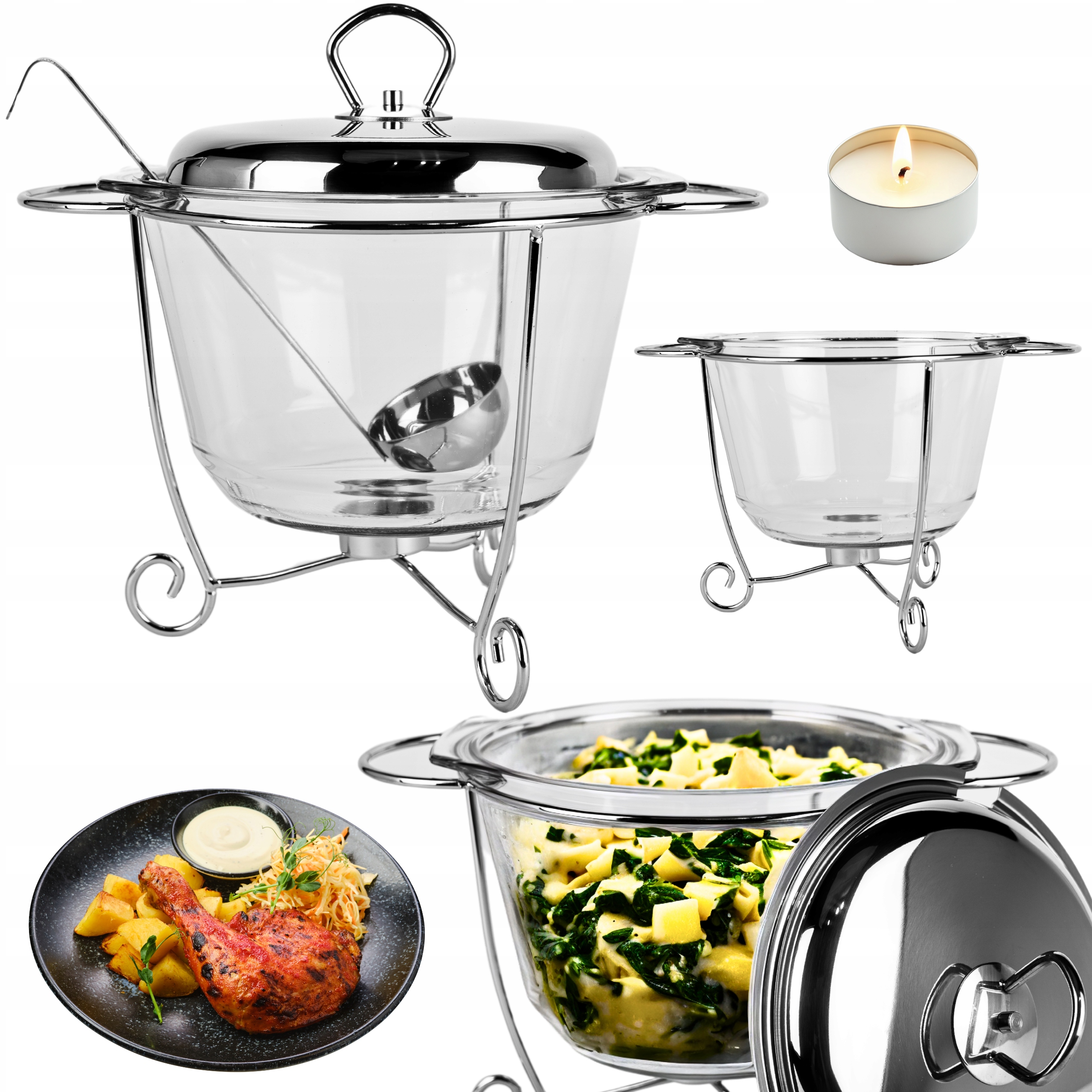 Žáruvzdorná Nádoba S Víkem A Ohřívačem Zapékací Nádoba Lžíce