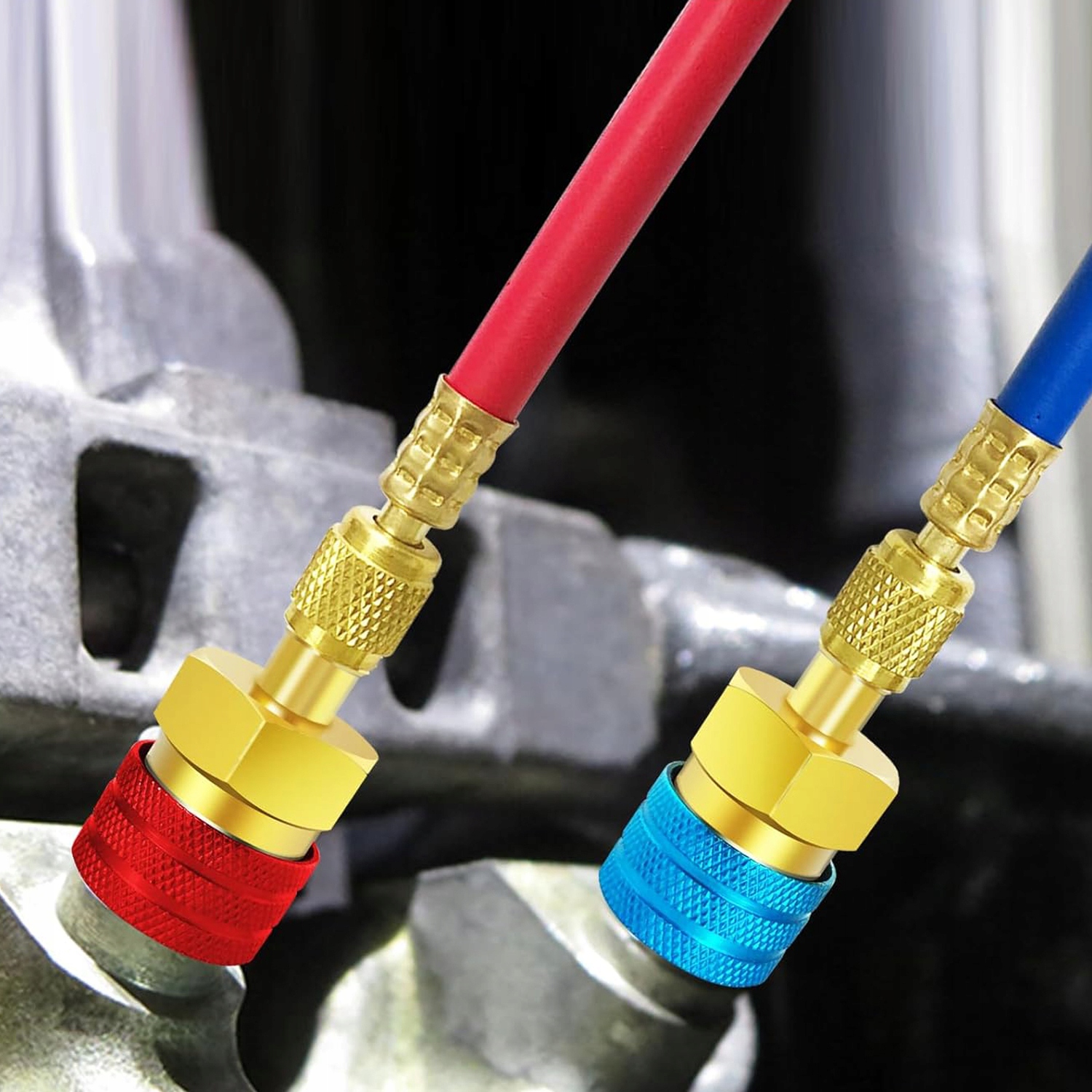 SZYBKOZŁĄCZKA PRZEDŁUŻKA ADAPTER METAL DO KLIMATYZATOR R1234YF do R134A,2x Kod producenta 6CR0180MM