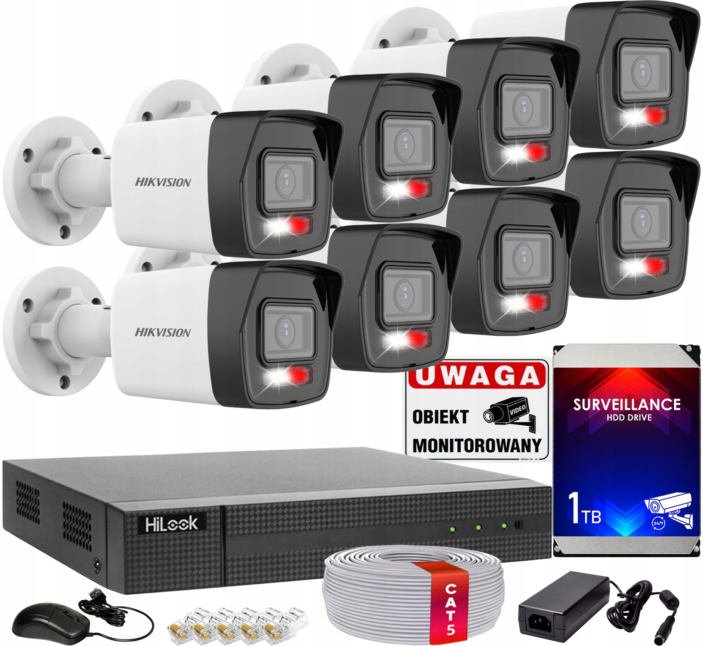 4Mp vonkajšia monitorovacia súprava Ip PoE Hikvision
