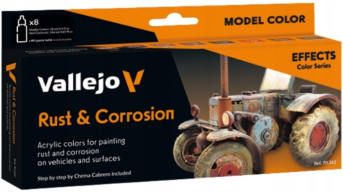 Vallejo: 70.262 Model Color Efekty Rez a koroze (8 x 18 ml) /Va