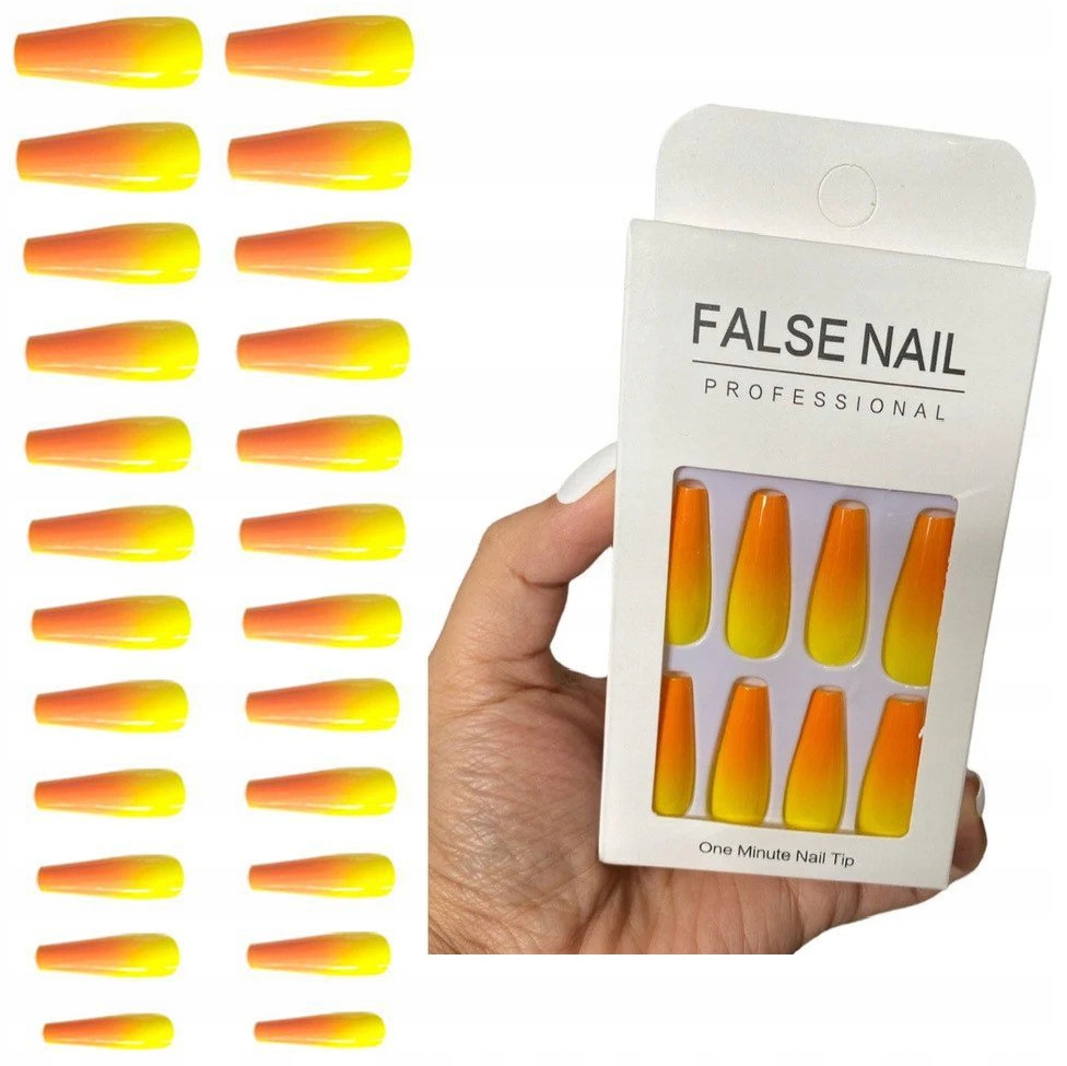 

Tipsy Paznokcie sztuczne 24 szt Ombre naklejki