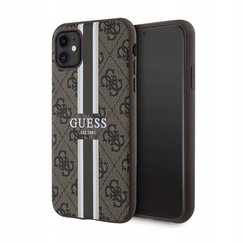 Guess MagSafe – Pouzdro pro iPhone 11 (hnědé)