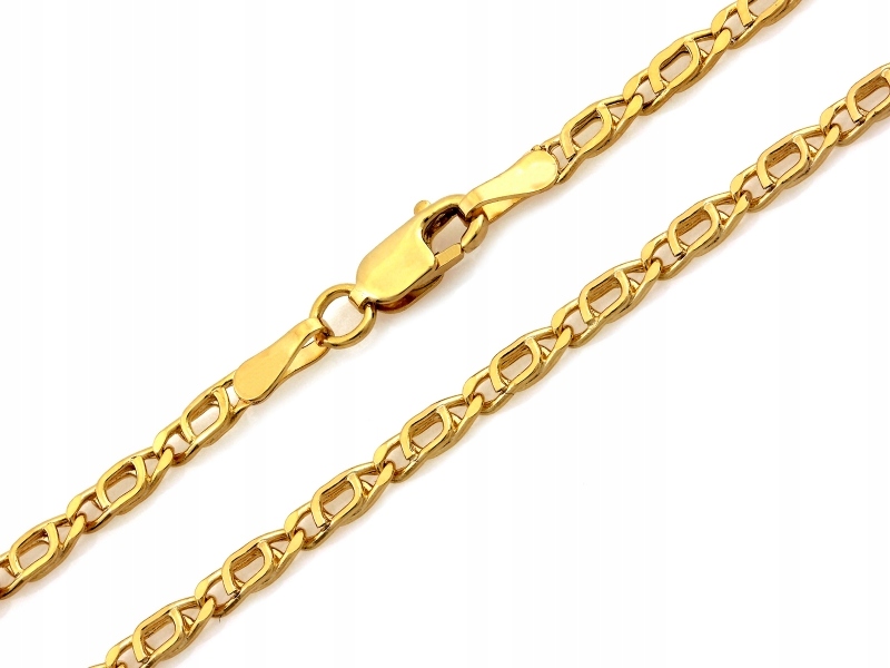 Zlatý řetízek 585 z obdélníkových článků r45 je ideálním dárek pro každodenní nošení