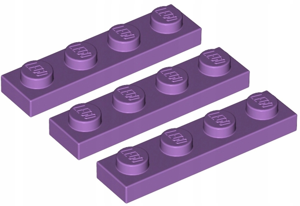 

Lego Płytka 1x4 Medium Lavender 3710/4619524 3szt