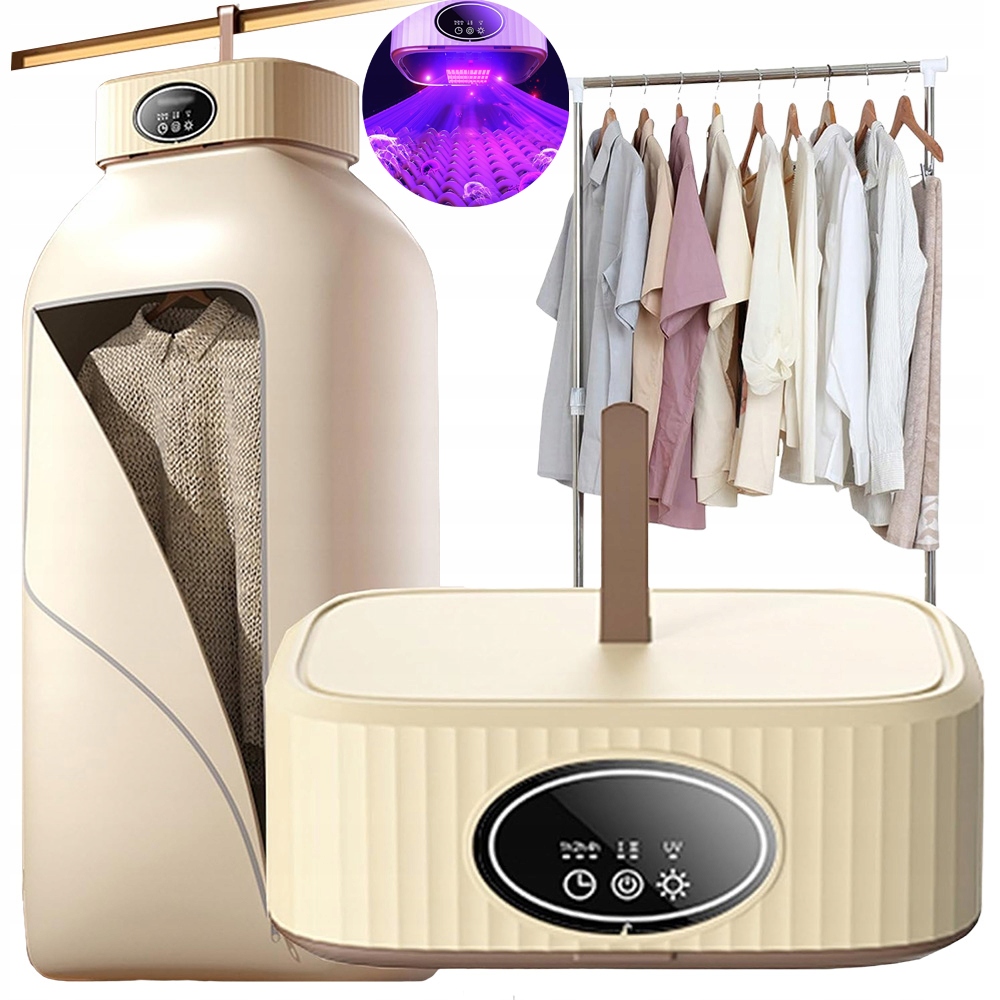 Levně Mini Elektrický Sušák Na Prádlo Přenosný Rychleschnoucí 360° Časovač 600W