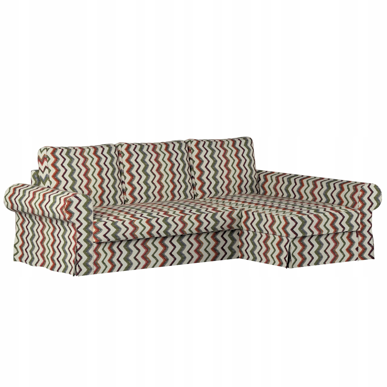 Potah na rozkládací pohovku Backabro s lehátkem Ikea zelený