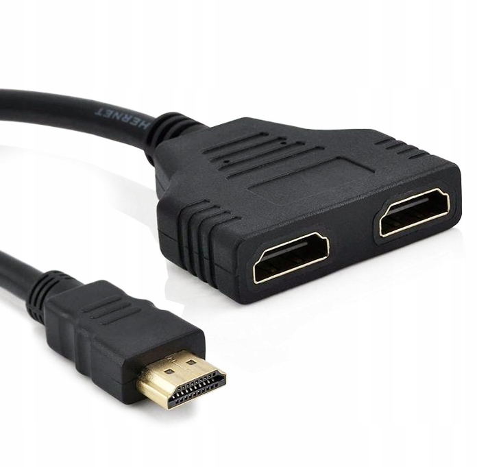 ROZDZIELACZ ROZGAŁĘŹNIK HDMI na 2 PORTY FULL HD Marka Aptel
