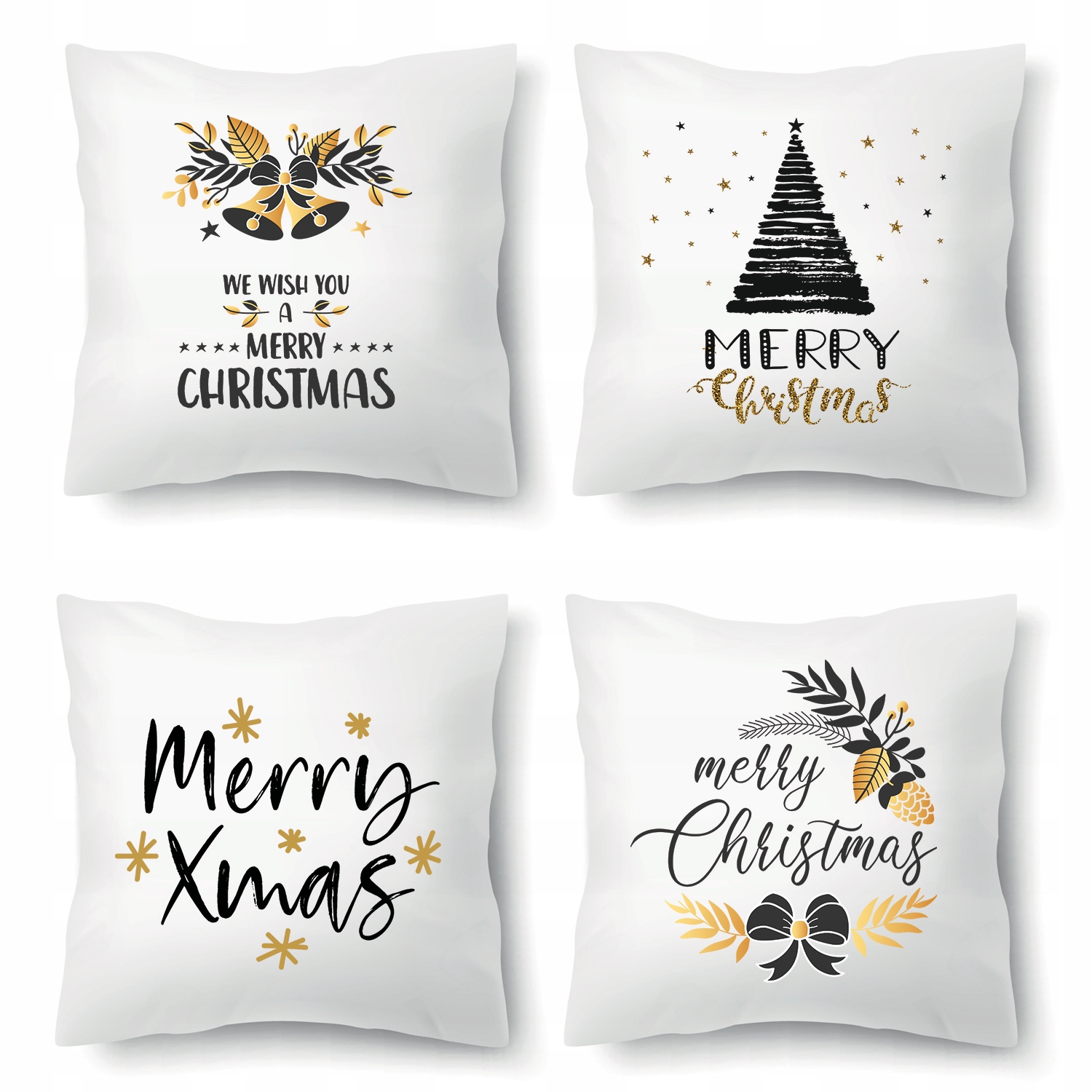 

4X Zestaw Poduszki Dekoracyjne Świąteczny