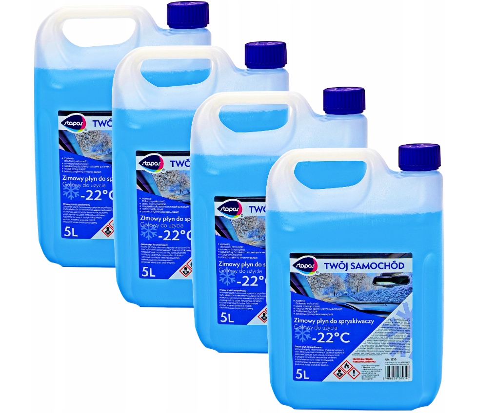 4X PŁYN DO SPRYSKIWACZY 20L -22°C TYLKO FIRMA
