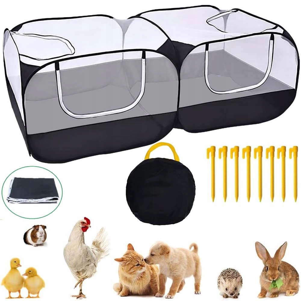 Levně Skládací Kotec Pro Psa Kočku Králíka Štěňat Pelíšek Do Domácnosti 185X94X64 CM