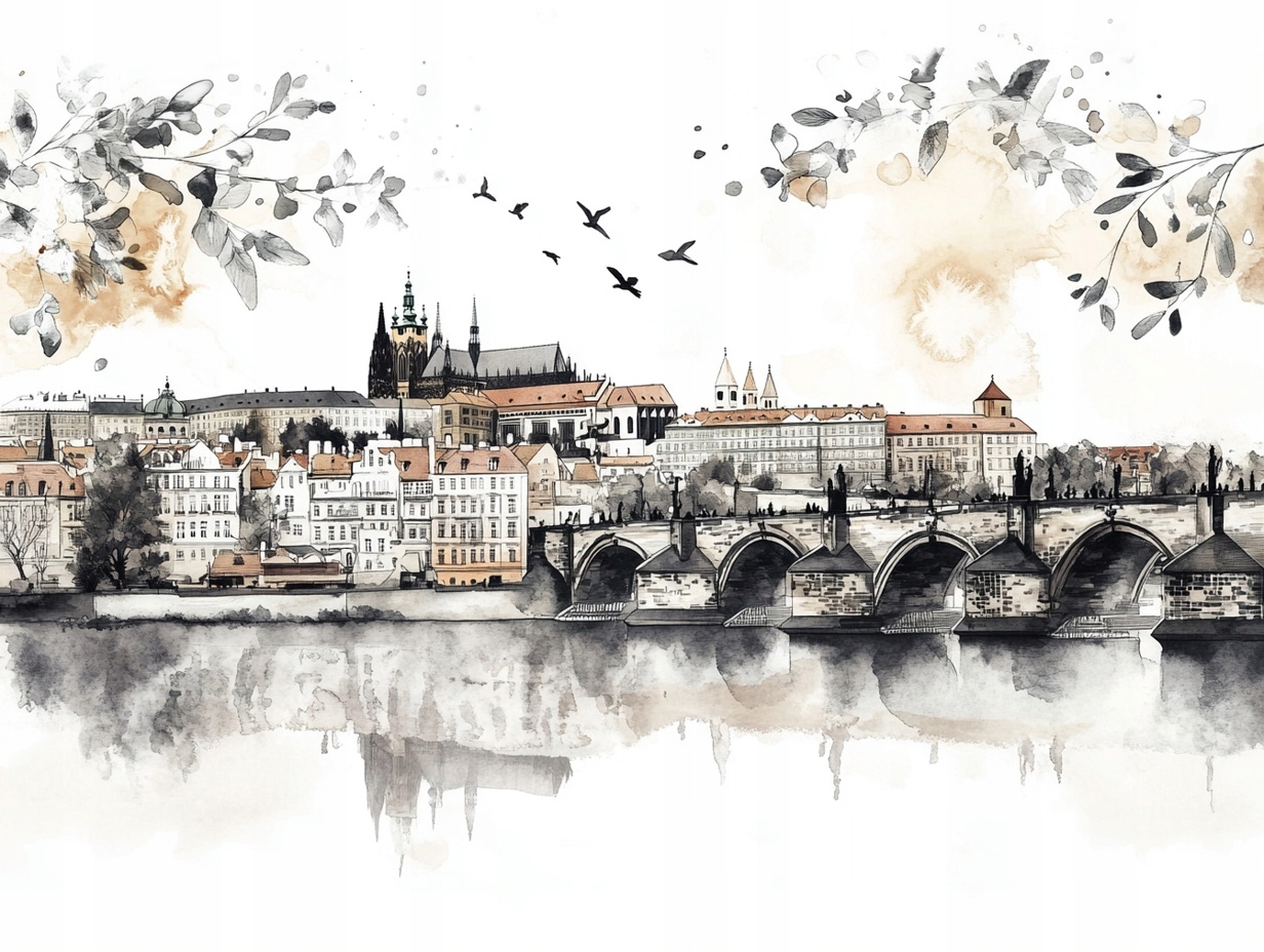 Obraz Na Plátně Canvas Město Panorama Praha Hradčanský Karlův Most 80x60