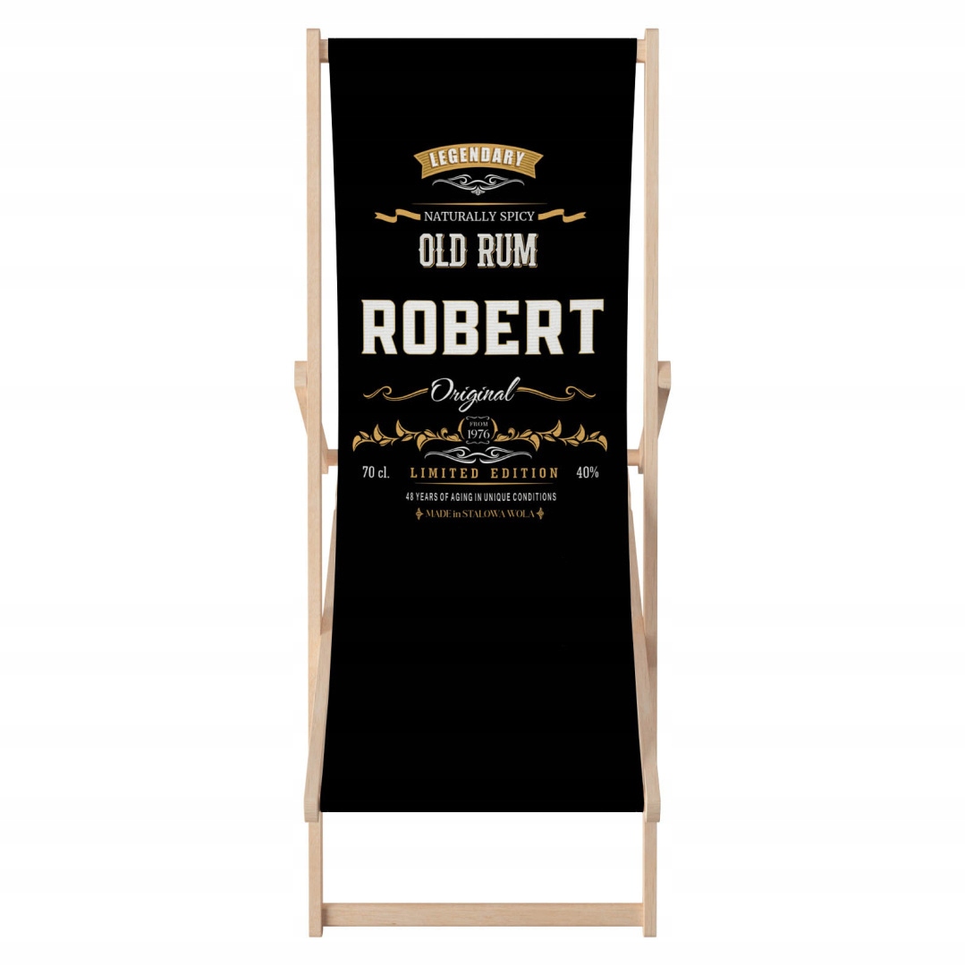 Lehátko jako dárek Legendary Old Rum se jménem a rokem pro muže
