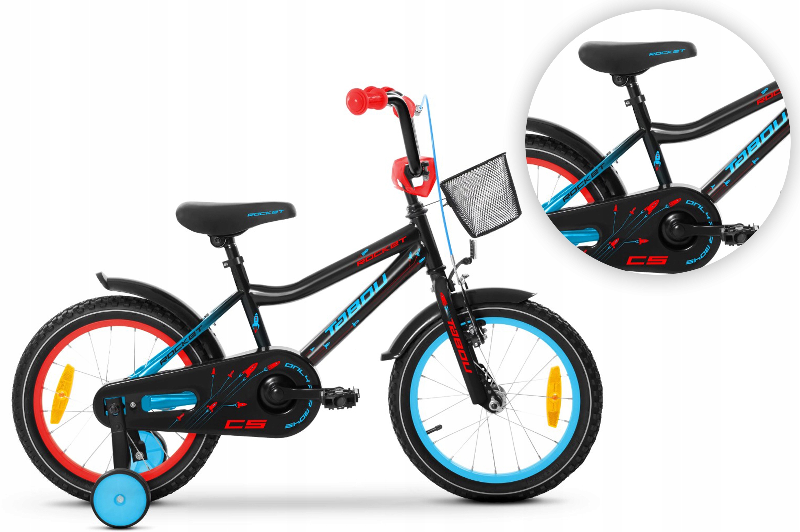 Rower dziecięcy 20" Tabou Rocket Cs czarny niebieski R25