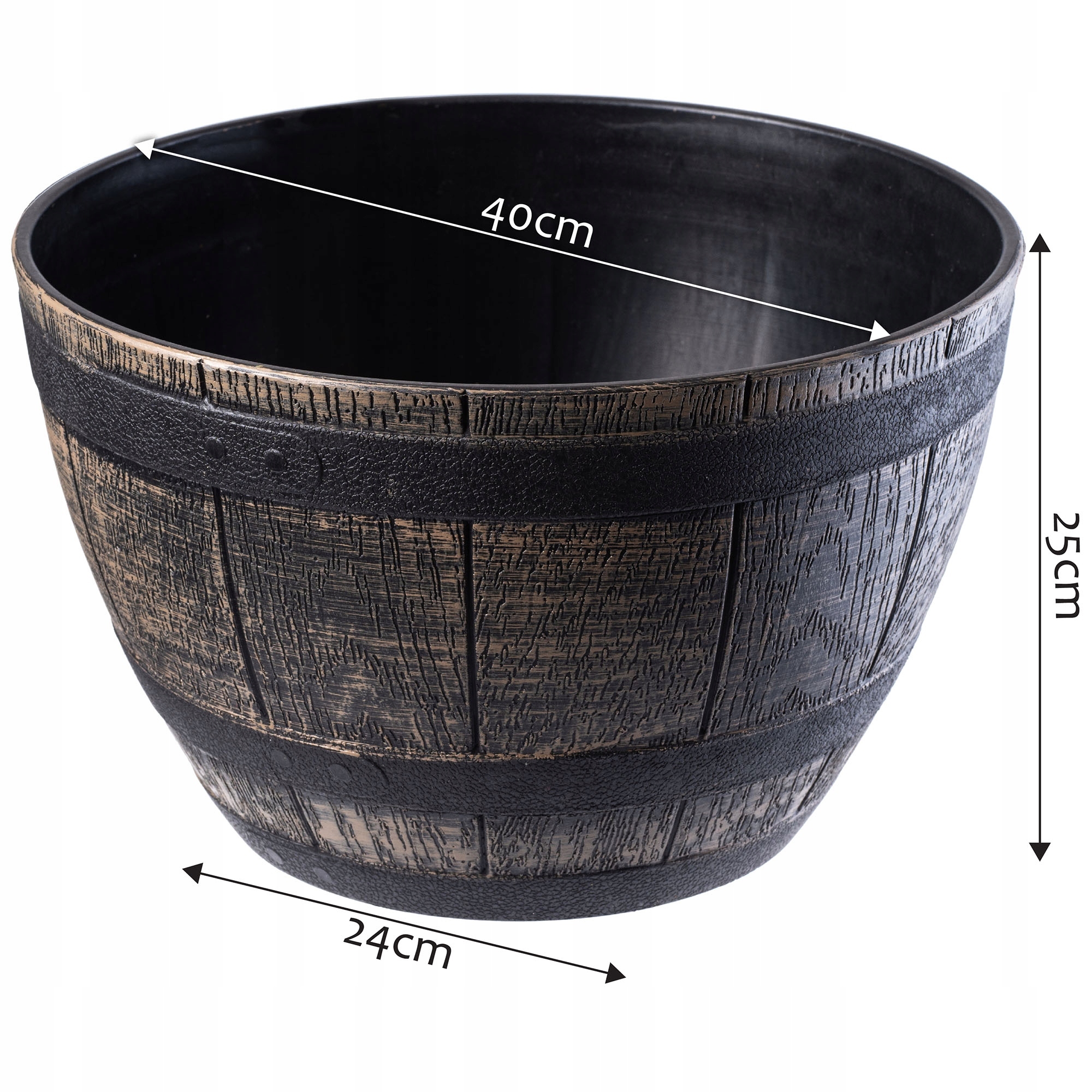 DONICZKA OSŁONKA DONICA NA KWIATY 40CM CIEMNY BRĄZ Marka Kadax