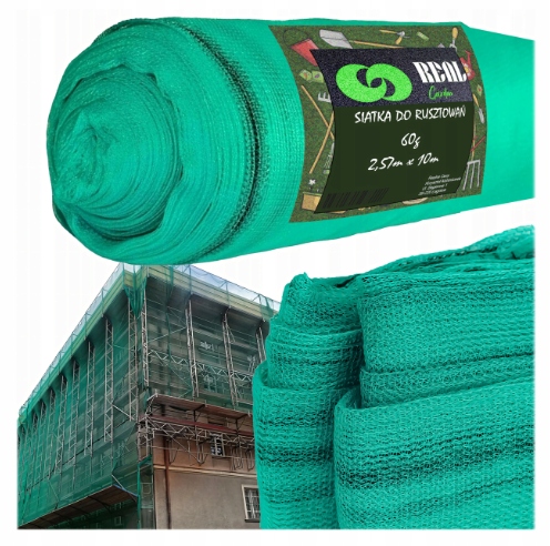 Siatka Ochronna Osłonowa na Rusztowania Rusztowaniowa Zielona 3,07x20 m