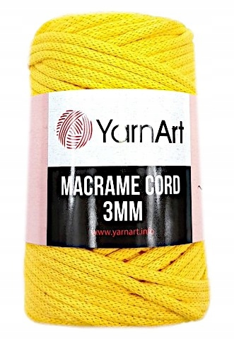 YarnArt Macrame Cord 3mm 764 żółty