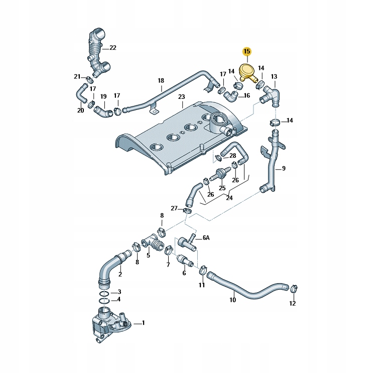 Volkswagen OE 06A129101D zawór regulacji ciśnienia Producent części Volkswagen OE