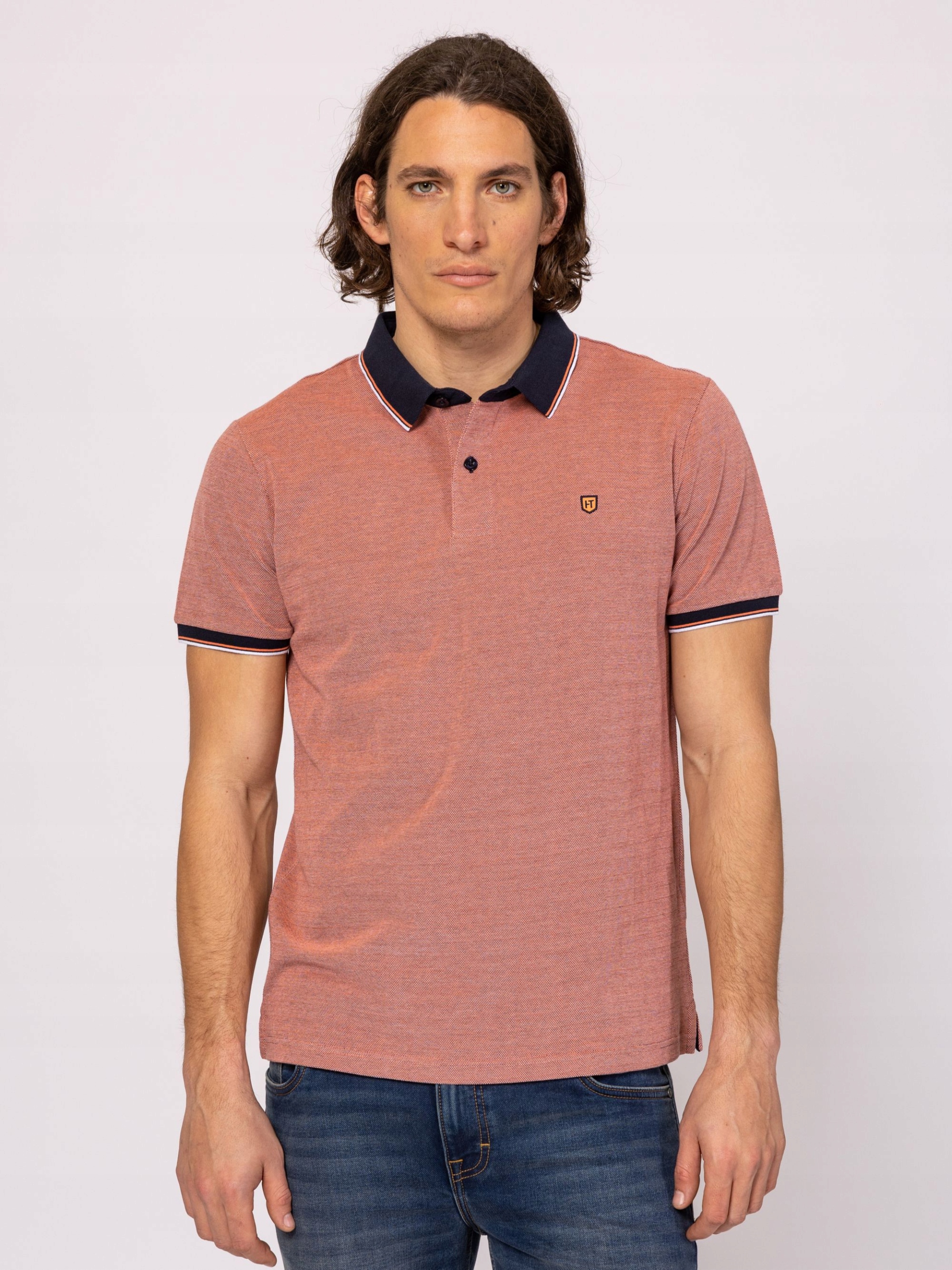 Heavy Tools Pánské Tričko Polokošile Dolovan Mandarin Oranžové XL