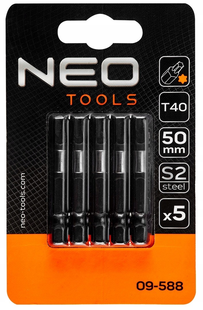 

Bity udarowe S2 50mm T40 5szt. Neo