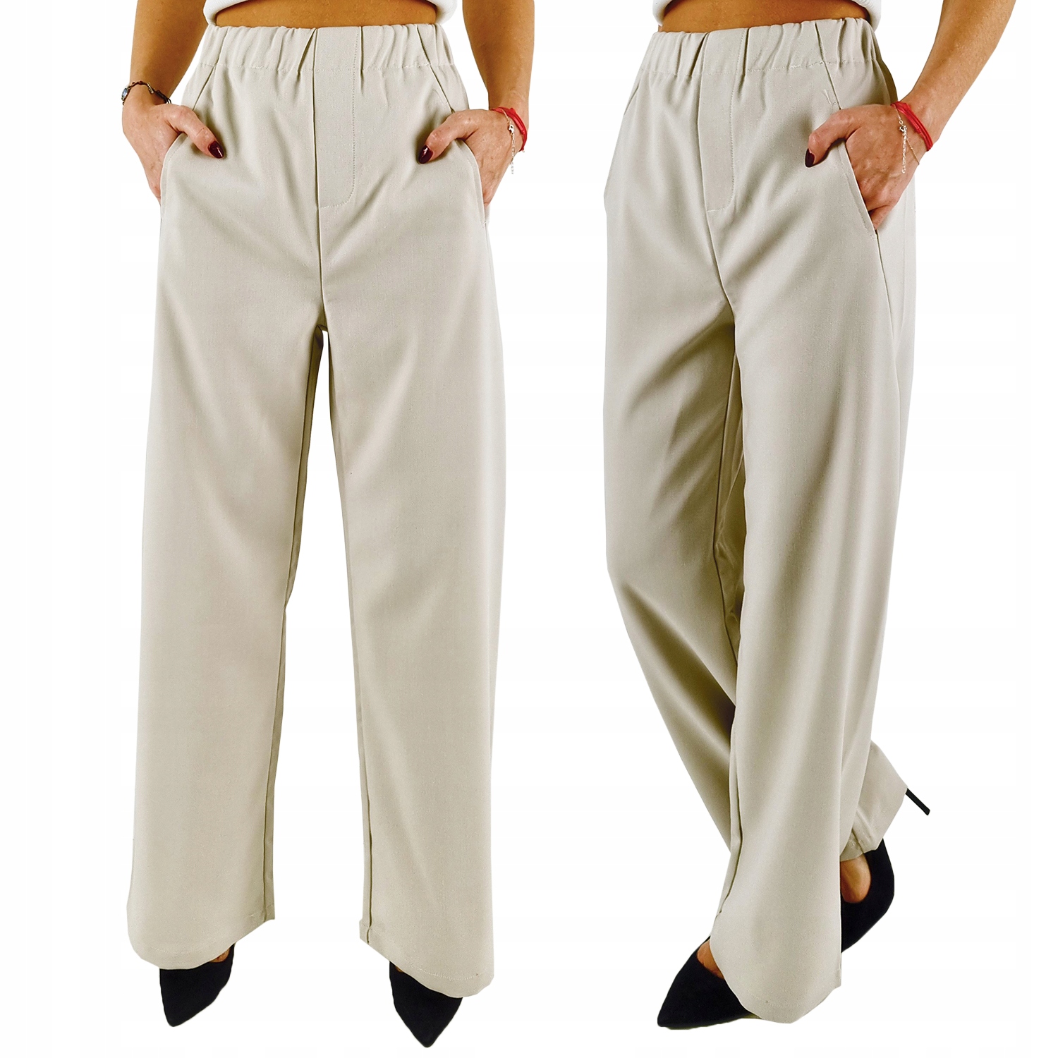 Elegantní Dámské Kalhoty Široká nohavička volné Gumička Freesia