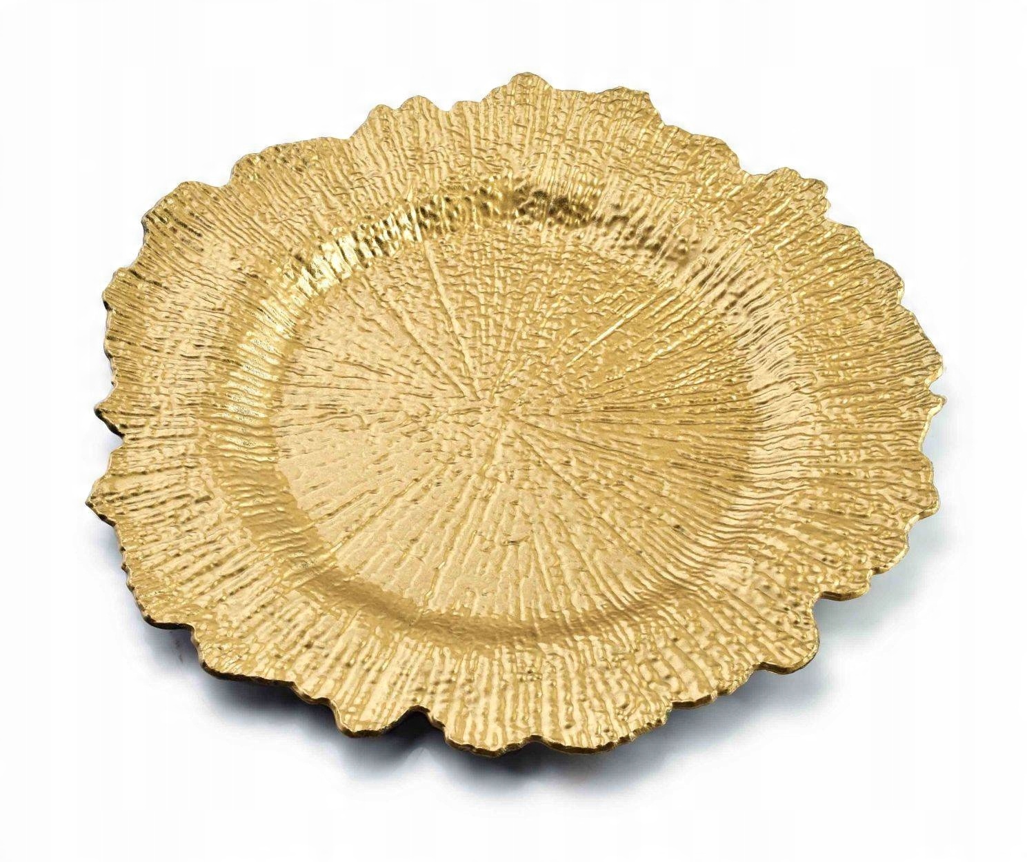 

Patera dekoracyjna podstawka talerz złoty 33 cm