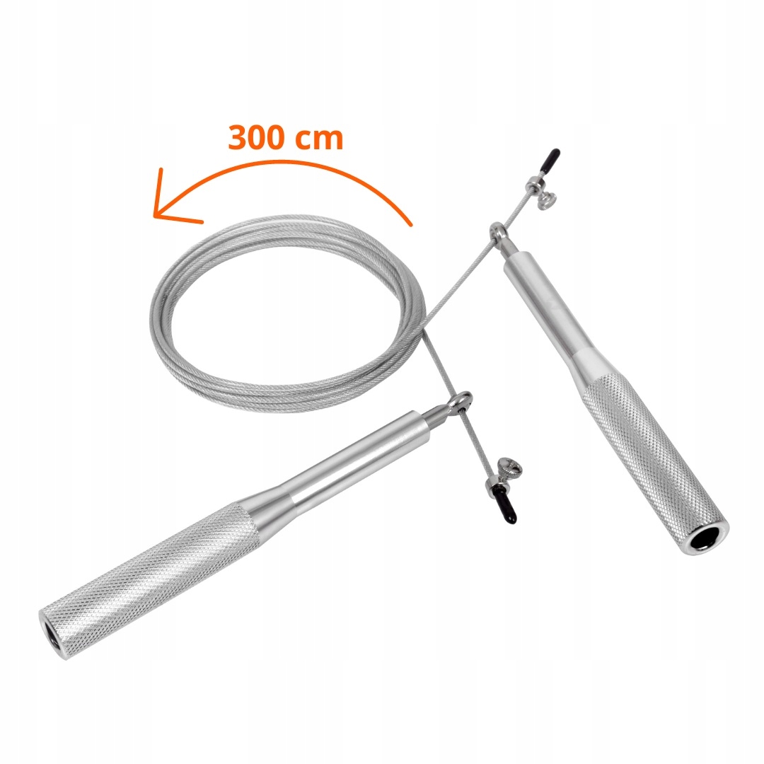 SKAKANKA STALOWA Z ŁOŻYSKAMI MAJESTIC SPORT Grubość linki 2.5 cm