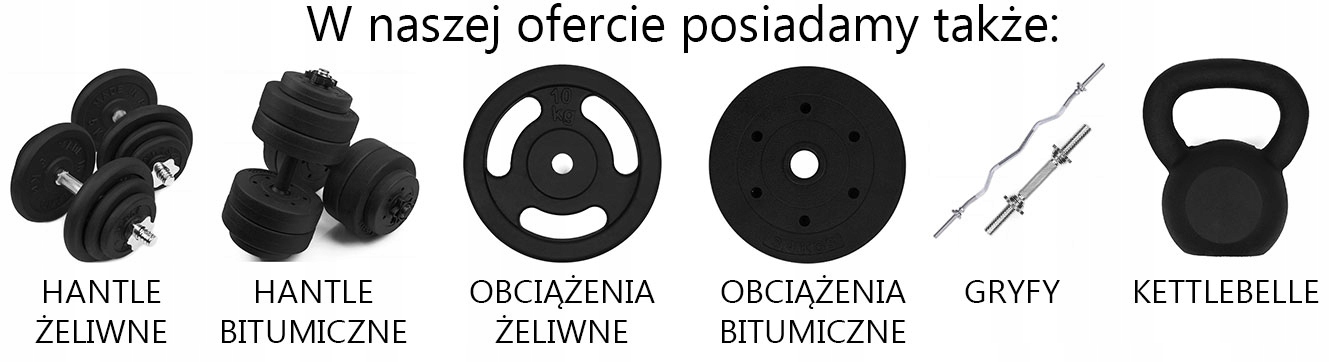 HANTLE ŻELIWNE regulowane 2x25kg gryfy talerze zestaw do treningu 50kg Typ regulowane