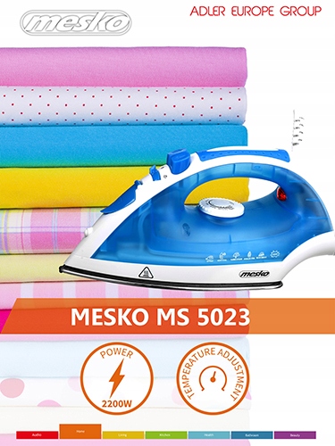 Żelazko MS 5023 2200 W - Stalowa Stopa, Mocne Prasowanie