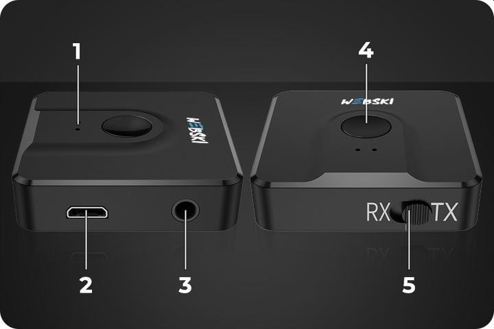 Odbiornik Nadajnik Adapter Audio BT do Telewizora Stan opakowania oryginalne