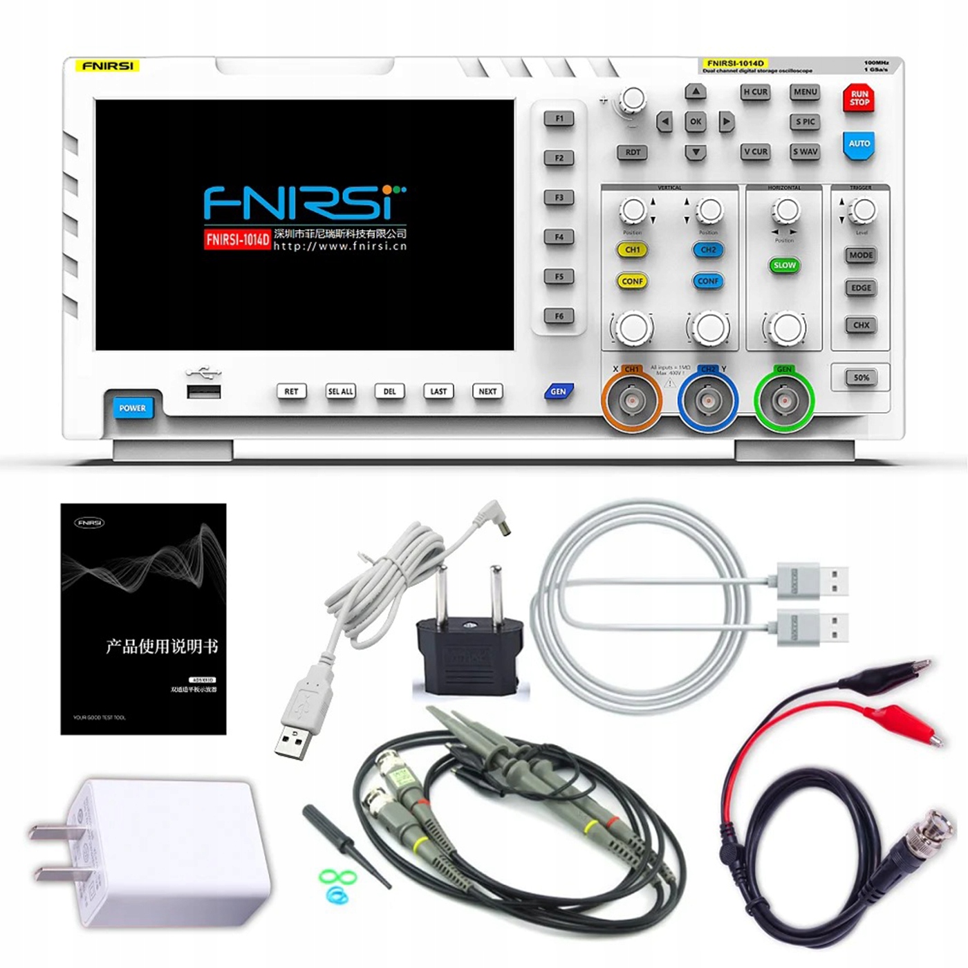 Osciloskop 2v1 100 MHz 1GSa/s Generátor signálov proti prepáleniu