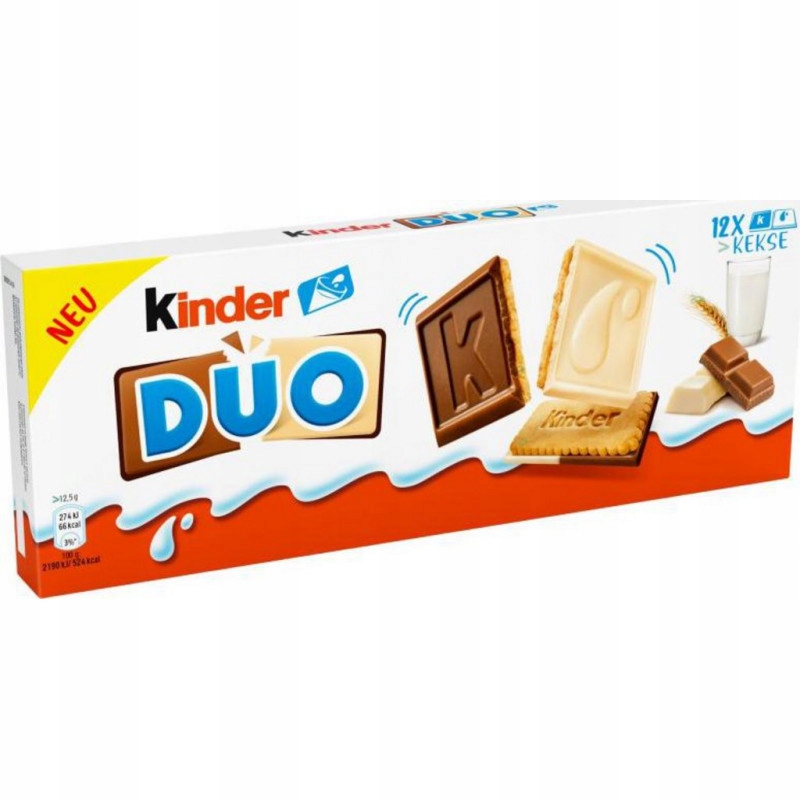 Nowość Ciastka kruche Kinder Duo 150 g z Niemiec