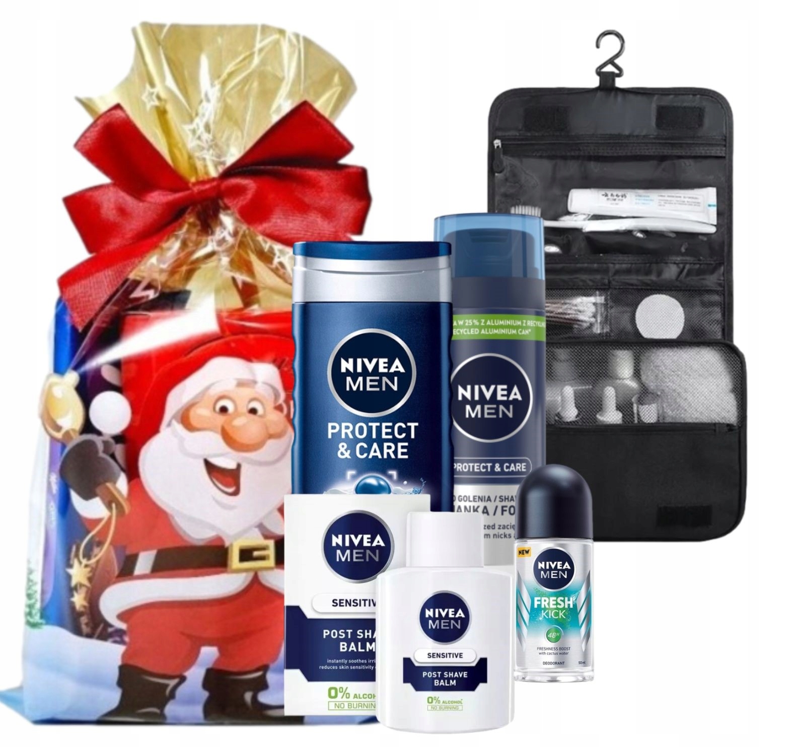 Vánoční velký XXL set jako dárek pro muže Nivea z kosmetické taštičky