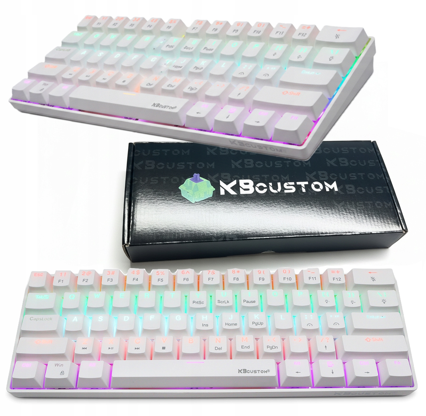 Klawiatura Mechaniczna Dla Graczy Rgb 60% Trigger Speed Blue Switch KB61